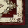 thumbnail image 5 of Traditional Hand-Carved Runner Rug 2x7 – Burguudy Floral Medallion Hallway Carpet, Non-Shedding Soft Rug for Entryway, Kitchen, or Hall – Classic Oriental Design, 5 of 17