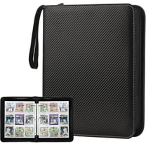 9 Pocket Trading Card Binder, Premium Zip Card Album with 720 Double-Sided Pockets, PU Collection Binder for TCG and Sports Cards (Black)