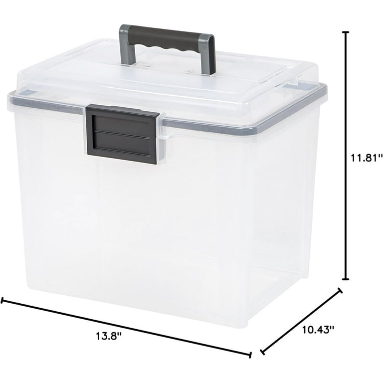 Case of 6 Weathertight File Boxes Translucent, 18-1/8 x 14-1/2 x 11 H | The Container Store