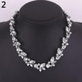 thumbnail image 2 of Naierhg Women Vintage Charm Crystal Flower Pendant Statement Bib Choker Necklace, 2 of 4