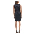 thumbnail image 2 of TOMMY HILFIGER Womens Navy Embellished Sleeveless Jewel Neck Above The Knee Cocktail Sheath Dress Petites 10P, 2 of 3