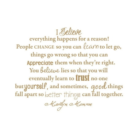 I Believe Everything Happens For A Reason People Change Vinyl