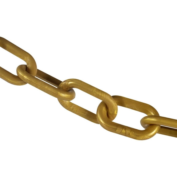 2 Inch x 25 Feet Gold Heavy Duty Plastic Safety Chain