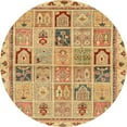 thumbnail image 1 of Ahgly Company Indoor Round Abstract Chocolate Brown Abstract Area Rugs, 4' Round, 1 of 6
