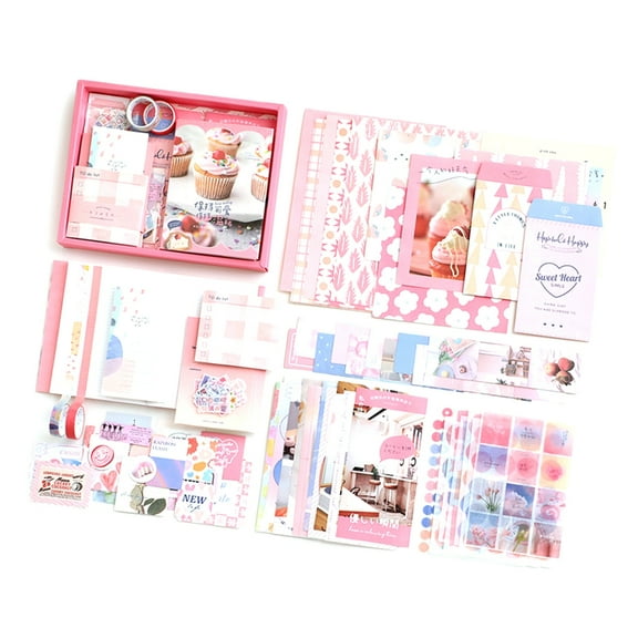 Yokua Vintage Scrapbook Kits Tape Sticker Background Paper Journaling Supplies