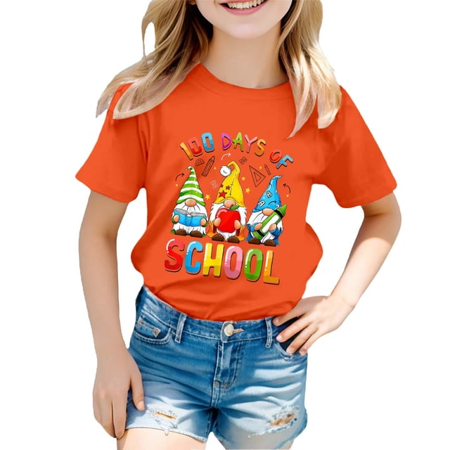 Xuewenshw T-Shirt à Manches Courtes Imprimé Décontracté pour Garçon et Fille, Col Rond, Ample, Taille 6god