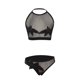 thumbnail image 4 of SAYOO Conjunto de lencería para mujer, sin mangas, cuello halter, sin espalda, transparente, de retazos, con calzoncillos, ropa interior SAYOO S M L XL, 4 of 8