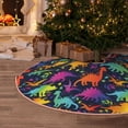 thumbnail image 5 of Sikiie Colorful Dinosaur Nativity Christmas Tree Skirt, Jesus Christian Winter Holiday Tree Mat Decoration(30-48IN)36", 5 of 6