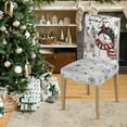 thumbnail image 3 of 6PCS Christmas Dining Chair Covers, Blue Snowman Stretch Removable Washable Slipcover Chair Protector for Dining Room Home Decor, 3 of 6