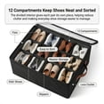 thumbnail image 7 of NIUTA Shoe Organizer for Closet, 2Pack 12-Compartment Shoe Storage Organizer with Clear Zip Top Cover, Fabric Shoe Rack for Closet, Shoe Storage Box with Side Handle, Shoe Shelf Container, 7 of 7