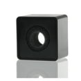 thumbnail image 1 of CIMAXIC Portable ABS Injection Molding Square Cube Shaped Interview Mic Microphone Logo Flag Station Logo (Black),2.76"X1.97"X2.36", 1 of 4