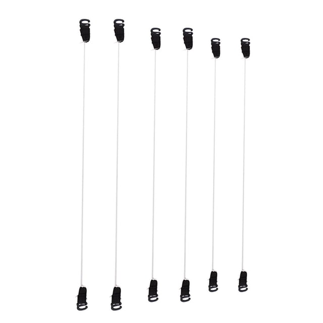 Ganchos de alambre Yinane sin elástico negro para extensiones de cabello