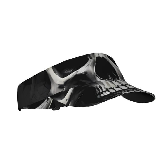 Balery Black White Hat Skull Gorra deportiva con visera ajustable para mujer y hombre (talla única)