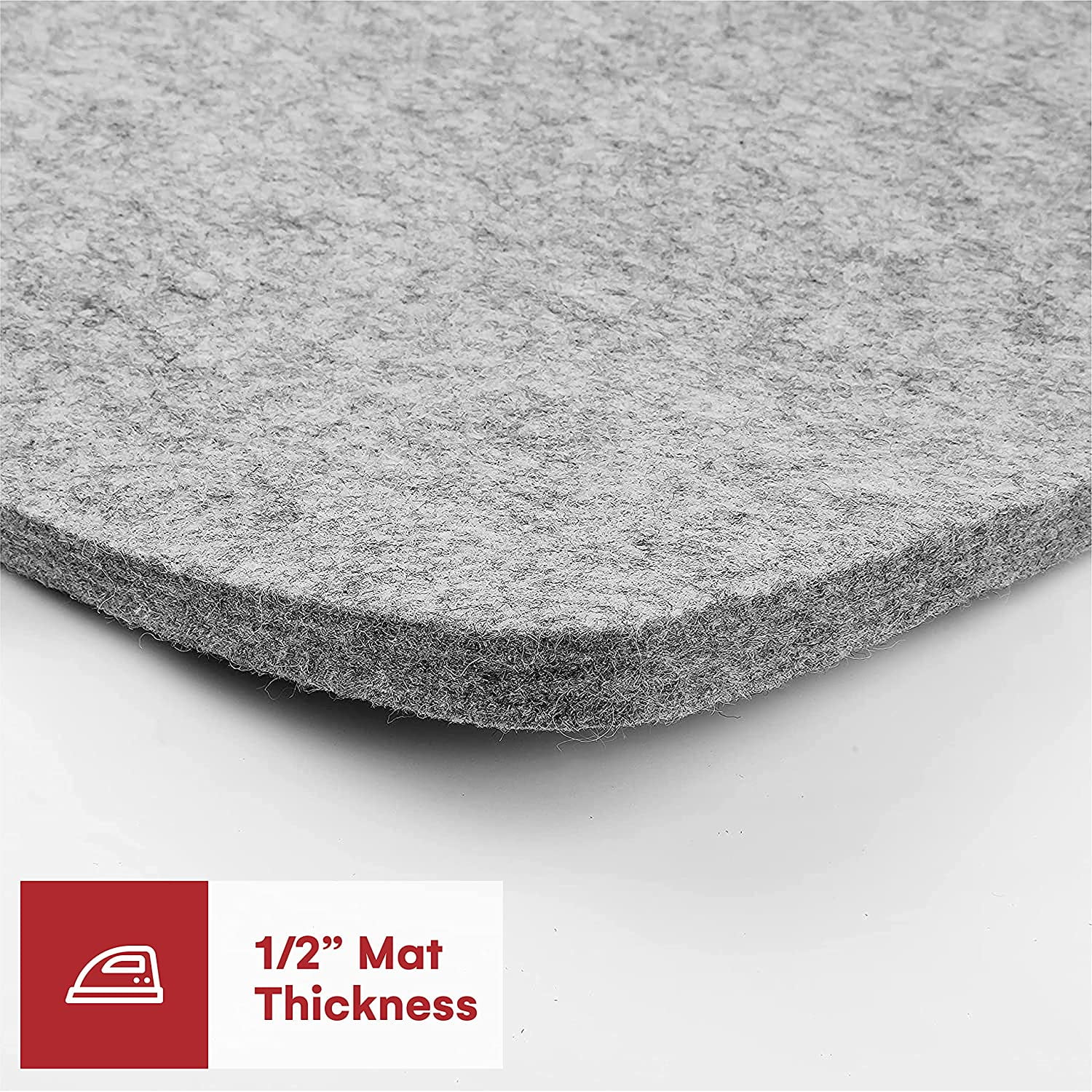 Precision Quilting Tools Wool Iron Mat, 17"x17", Portable
