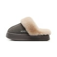 thumbnail image 5 of Unisex Memory Foam House Slippers, Faux Fur Lined Indoor Fuzzy Slippers with No-slip Sole, Slip on Suede Home Shoes, Warm Winter Gift for Women & Men, 5 of 7