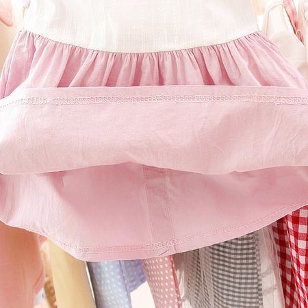 

nsendm Ruffles Love Print Sleeve Dress Clothes Princess Short Baby Girls Infant Girls Dress&Skirt Baby Girl Christmas Dress Dress Pink 6-12 Months