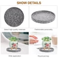 thumbnail image 3 of 2PCS 15x15x1.8cm Flowerpot Drip Tray Ceramic Cement Design Flowerpot Base Tray for Garden Balcony (Grey), 3 of 8