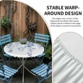 thumbnail image 4 of Blue Grey Eucalyptus Leaves Round Fitted Tablecloth with Elastic Edge, Waterproof Table Cloth Table Cover for 36"-44" Tables, Spring Rustic Botanical Tablecloths for Dining Picnic Indoor Outdoor, 4 of 9