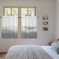 thumbnail image 4 of Grey Ombre Kitchen Curtains, Summer Minimalist Ocean Waves Light Filtering Window Curtain Panels, 2Pcs Rod Pocket Window Treatments Set for RV Dining Room Study Room 42x54 Inches, 4 of 9