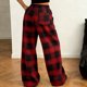 thumbnail image 4 of TaTaai Spring Summer Linen Pants for Women Elastic Waist with Check Pockets Straight Leg Ankle Length Solid Color Casual Comfy Trousers Daily Beach Wear Gift, 4 of 4