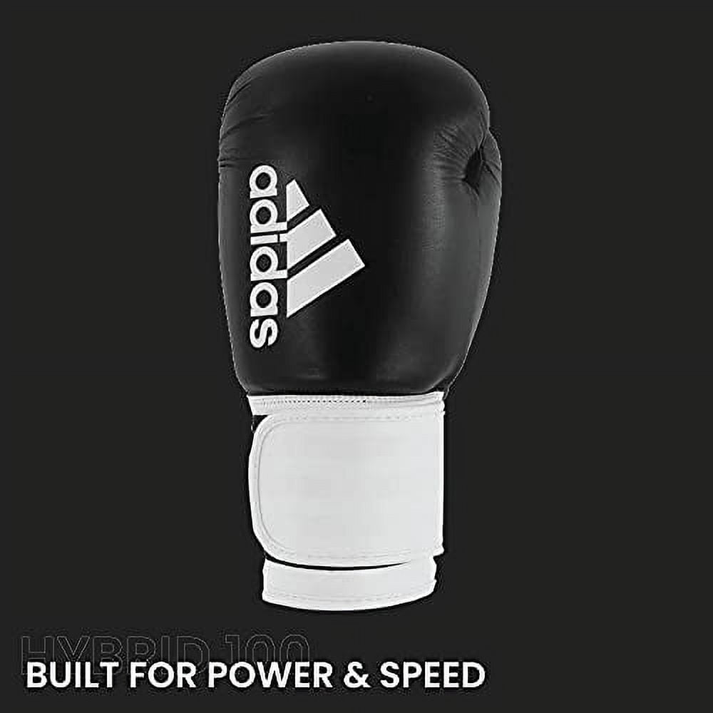 Adidas Boxing Kickboxing Bags Hybrid and Punching, - Black/White, Heavy - Men and and 100 for Women Gloves 16oz - - Fitness for