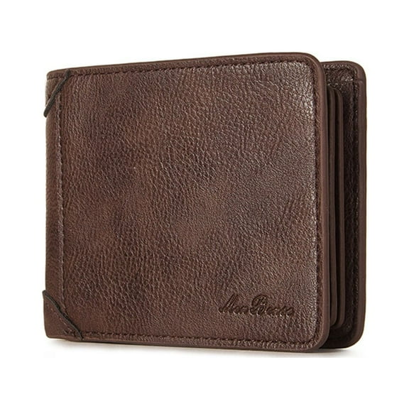 Necvior PU Short Wallet Credit Card Holder Business Gift Change Pocket for Men Coin Purse Money Bag Organizer