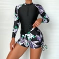thumbnail image 4 of Product Category Rash Guards Swimwear Womens UPF 50+ Long Sleeve Surfing Two Piece Swimsuit with Built In Bra for Water Activities, 4 of 7