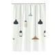 thumbnail image 1 of Cortina de ducha Bearachild con patrón geométrico 180W*180H poliéster antimoho impermeable, 1 of 6
