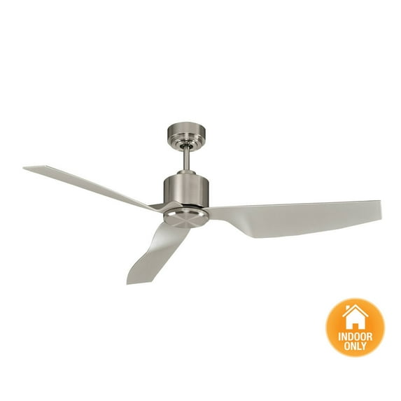 Lucci Air Climate II 50-inch DC Ceiling Fan, Brushed Chrome and Silver