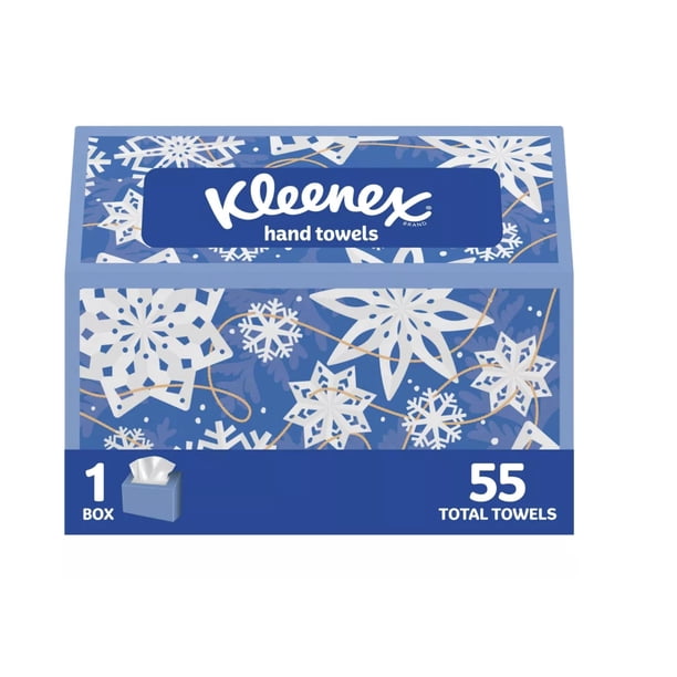 Toallas de mano desechables Kleenex con diseño navideño, 55 unidades
