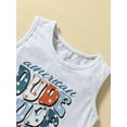 thumbnail image 5 of Aojekbee Independence Day Baby Boy Outfits Summer Letter Print Sleeveless Tank Tops and Stretch Casual Shorts Set, 5 of 10