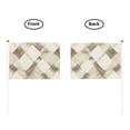 thumbnail image 5 of Handheld Flag Double-Sided Hand Waving Flag 8.2×5.5in Used For Team Activities Or Decoration In Decorative Places Beige Checked Hand-Drawn Sketch_3 Ten Piece, 5 of 8
