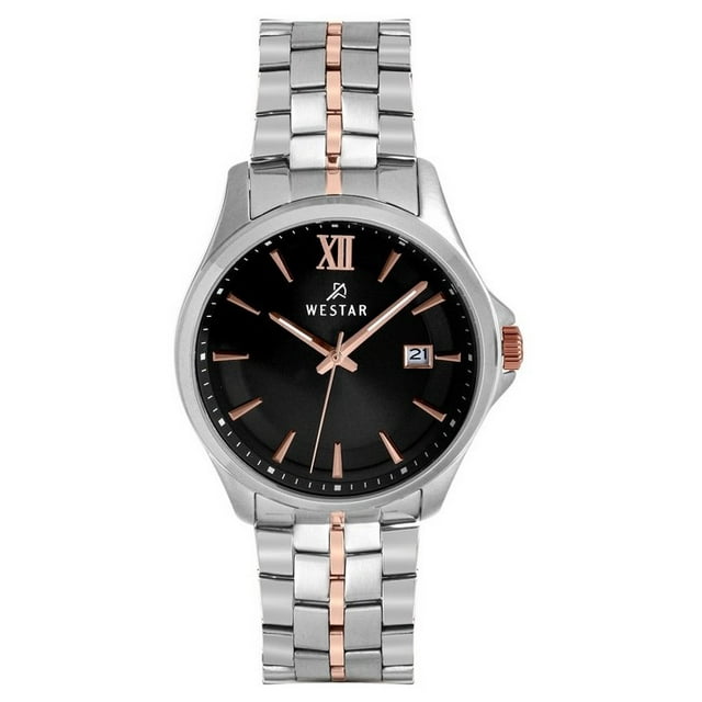 Westar Profile Stainless Steel Black Dial Quartz 50180SPN603 Men's Watch