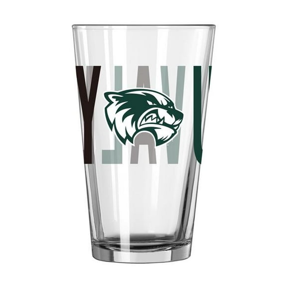 Logo Brands 1043-G16P-4 Utah Valley State 16 oz Overtime Pint Glass