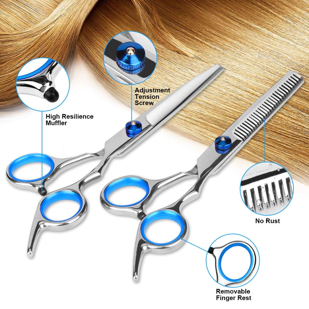 Haircut & Thinning Scissors Set HAIR KISS Made from Stainless