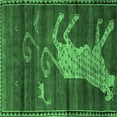 thumbnail image 1 of Ahgly Company Machine Washable Indoor Square Animal Emerald Green Traditional Area Rugs, 6' Square, 1 of 4
