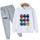 thumbnail image 3 of Conjunto de 2 piezas de sudadera y pantalones con estampado de dibujos animados de Sonic para niños de 2 a 12 años, ropa para niños y niñas, trajes deportivos para primavera y otoño, novedad de 2024, 3 of 5