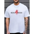 thumbnail image 1 of Beast Mode T-Shirt - Ultra-Casual, Breathable, Super Comfy Short Sleeve Tee for Men - Perfect for Summer, Unique Print Design, Relaxed Fit Tee For Adult, Men, Women, Teen, Teenager, Adolesce, 1 of 6