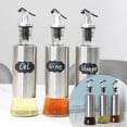 thumbnail image 5 of Oil and Vinegar Dispenser Set, 3Pcs 300ml Glass Olive Oil Bottles Oil Dispenser Bottles, 5 of 5
