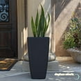 thumbnail image 4 of Stephan Roberts Tall 22 " Planters with Drainage Holes Set of 2, Black, 4 of 11
