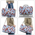 thumbnail image 6 of Garronmavis Ladybug Floral Large Quilted Duffle Bag for Women, Weekender Travel Bag Overnight Carry On Bag with Zipper Pockets, Cute Gym Dance Tote Luggage Bag, 6 of 7