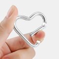 thumbnail image 4 of Pack of 10 Heart Shaped Metal Carabiner Keychain Accessory Portable for Outdoor Climbing and Camping Keyring Hook, 4 of 8