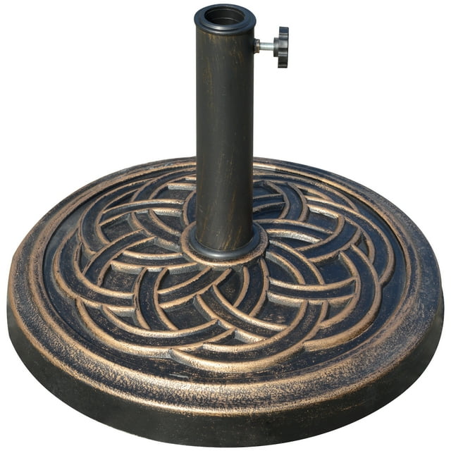 Outsunny Base de Parasol de Patio 25 lb Base de Parasol de Marché Support Bronze
