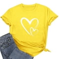 thumbnail image 6 of Erwazi Women's Valentine's Day T-Shirt Heart Print Crew Neck Short Sleeve Casual Summer Top, 6 of 7