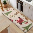 thumbnail image 5 of Beige Christmas Santa and Animal Pattern Kitchen Rug Mat,Kitchen Runner Rugs Non Skid Washable,Decorative Kitchen Floor Mats for Kitchen,Sink,Laundry,17"x47.2", 5 of 7