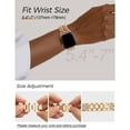 thumbnail image 4 of Dwitch iWatch Bands for Women Compatible with Apple Watch Band 38mm 40mm 41mm Adjustable Metal Band Cowboy Steel Chain Bracelet for iWatch Series 9/8/7/6/5/4/3/2/1/SE,Rosegold, 4 of 7