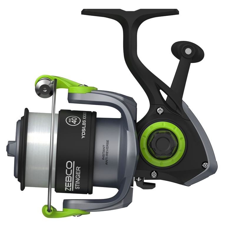 40 lb fishing reels Zebco Stinger w/12lb Mono Spinning Reel Experience smooth Quantum Optix Spinning Fishing Reel,