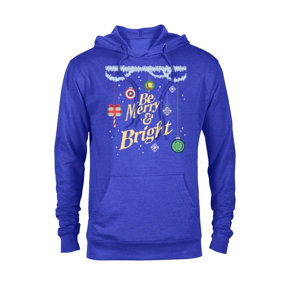 Marvel Avengers Be Merry and Bright Holiday Standard - Pullover Hoodie for Adults – Customized-Royal Heather
