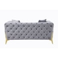 thumbnail image 3 of ACME Jelanea Loveseat w/2 Pillows, Gray Velvet & Gold Finish, 3 of 5