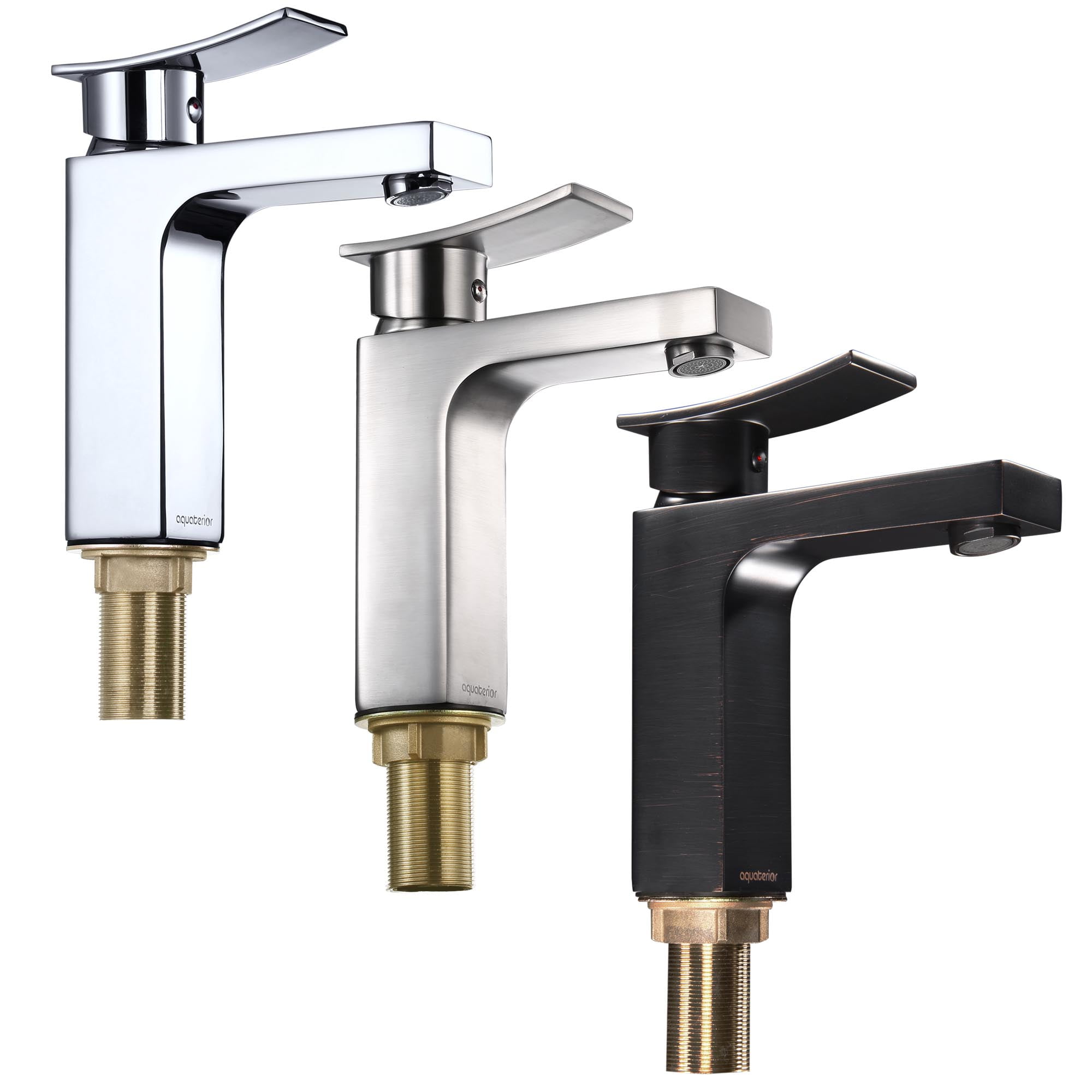 1XStainless Steel Bathroom Kitchen Washbasin Faucet Square Sink Basin Mixer Tap 